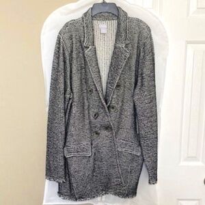 Chicos Tweed Knit Blazer Size 3